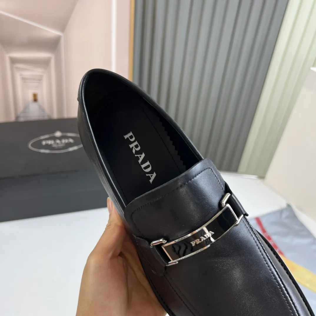 Men's shoes 💰520💰 Prada.PRADA men's business casual leather shoes, 1:1 shipment ⬆️Luxurious and noble 👞All imported original brand leather materials, just to create a more comfortable wearing experience, upper: original cowhide ➕Imported full cow lining, original outsole ✔️36-45 (45 non-returnable)